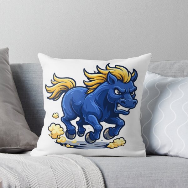 Item preview, Angry Cartoon Horse Sticker | Wild Horse Illustration designed and sold by MiniPrintMagic.