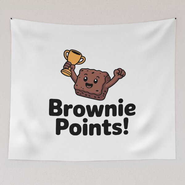 Item preview, Brownie Points! Cute Brownie Pun designed and sold by PMCreative.
