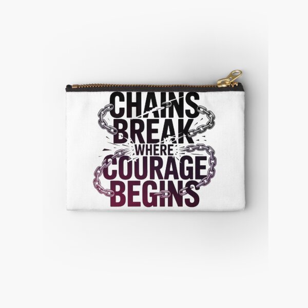 Item preview, Chains Break Where Courage Begins – Dark Anime Typography designed and sold by Marouf-Store.