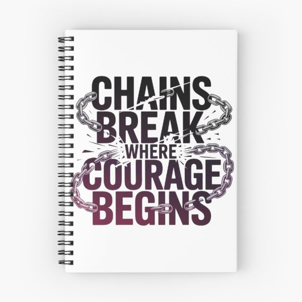 Item preview, Chains Break Where Courage Begins – Dark Anime Typography designed and sold by Marouf-Store.