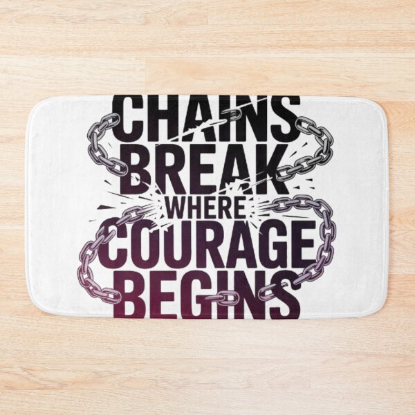Item preview, Chains Break Where Courage Begins – Dark Anime Typography designed and sold by Marouf-Store.