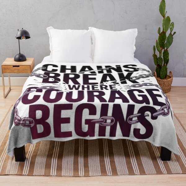 Item preview, Chains Break Where Courage Begins – Dark Anime Typography designed and sold by Marouf-Store.