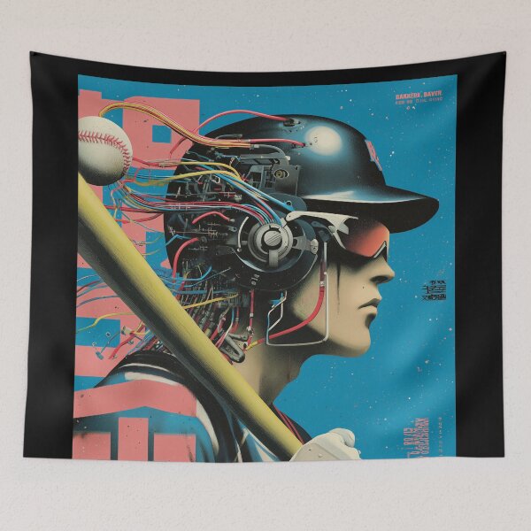 Item preview, Futuristic Baseball Player with Cybernetics designed and sold by lautir.
