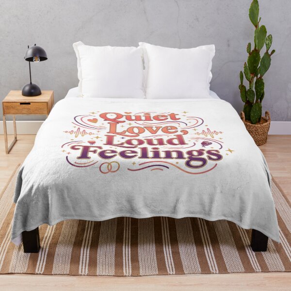 Item preview, Quiet Love, Loud Feelings. Aesthetic Romantic Quote Typography Design designed and sold by Aarvya Fashion Club ( A.F.C ).