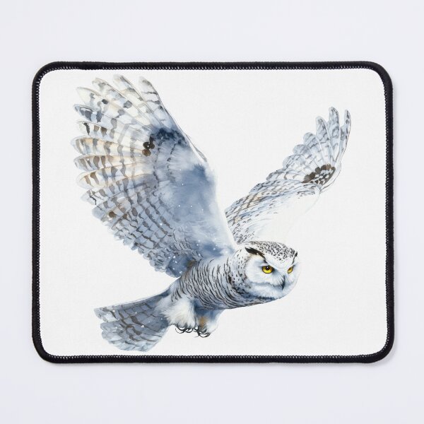 Item preview, Watercolor Snowy Owl in Flight designed and sold by CharlieDesings.