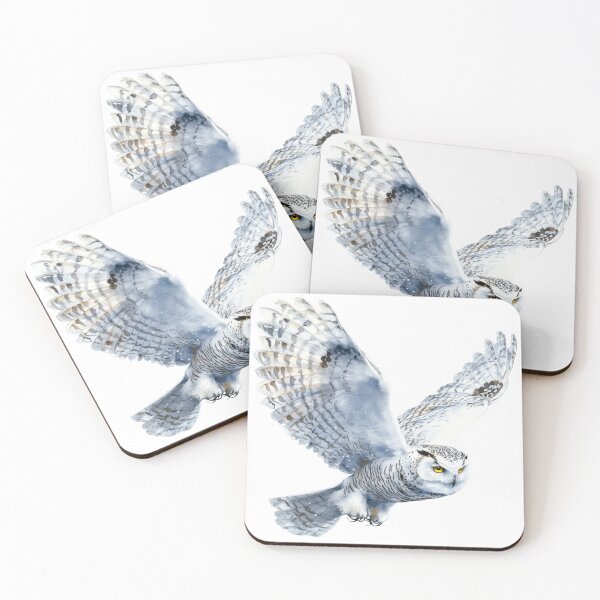 Item preview, Watercolor Snowy Owl in Flight designed and sold by CharlieDesings.