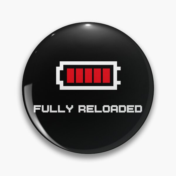 Item preview, Fully reloaded - Pixel Battery (Retro 8-bit) (dark) designed and sold by ProjetF.