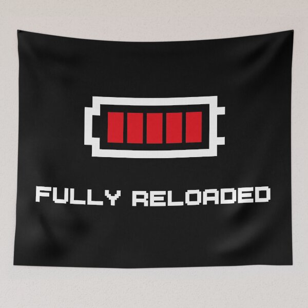 Item preview, Fully reloaded - Pixel Battery (Retro 8-bit) (dark) designed and sold by ProjetF.