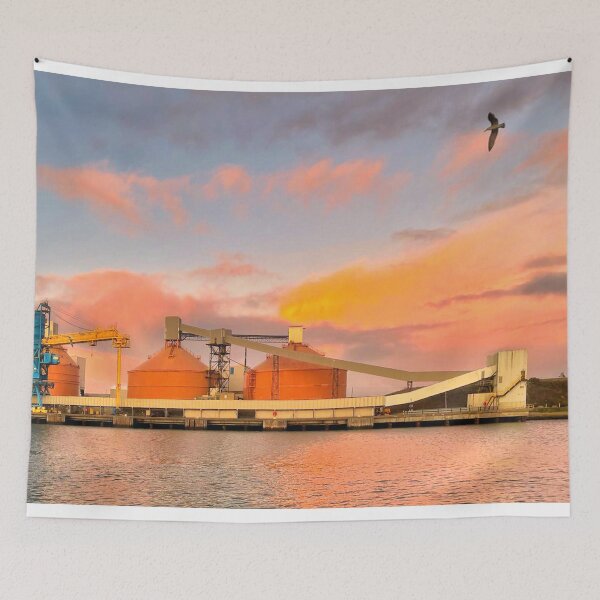 Item preview, Silos, Sunset and a Seagull designed and sold by Violaman.