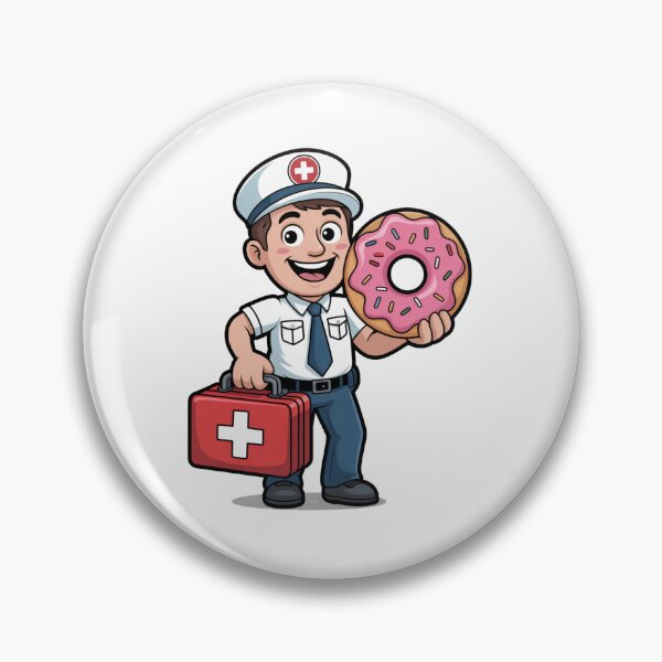 Item preview, Paramedic With First Aid Kit and Donut designed and sold by McVrax.