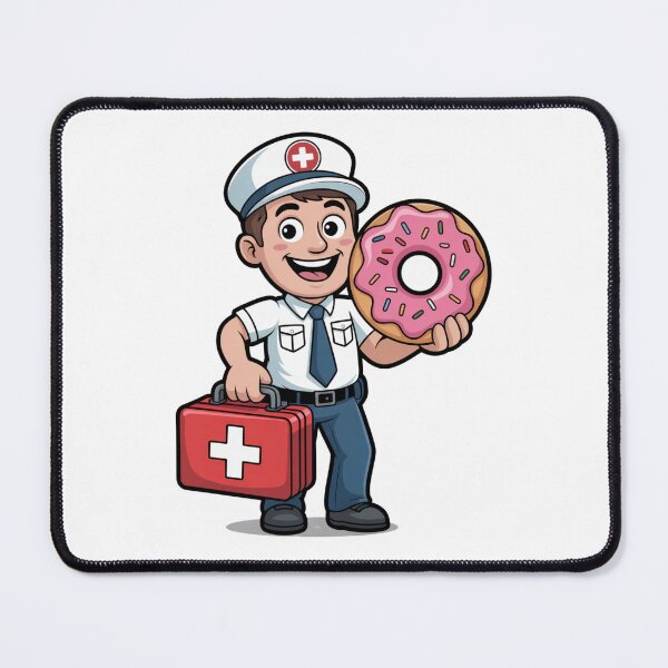 Item preview, Paramedic With First Aid Kit and Donut designed and sold by McVrax.