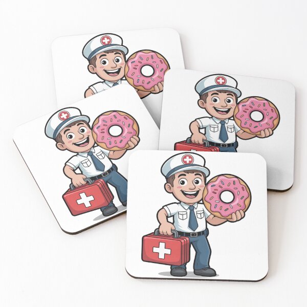 Item preview, Paramedic With First Aid Kit and Donut designed and sold by McVrax.