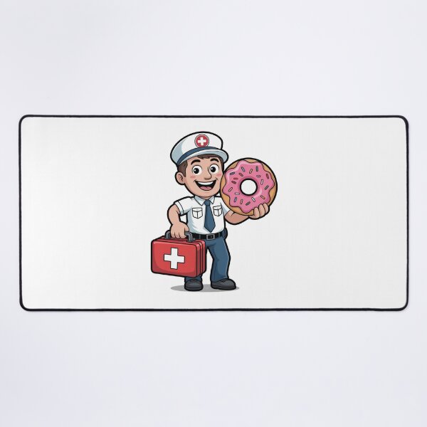 Item preview, Paramedic With First Aid Kit and Donut designed and sold by McVrax.