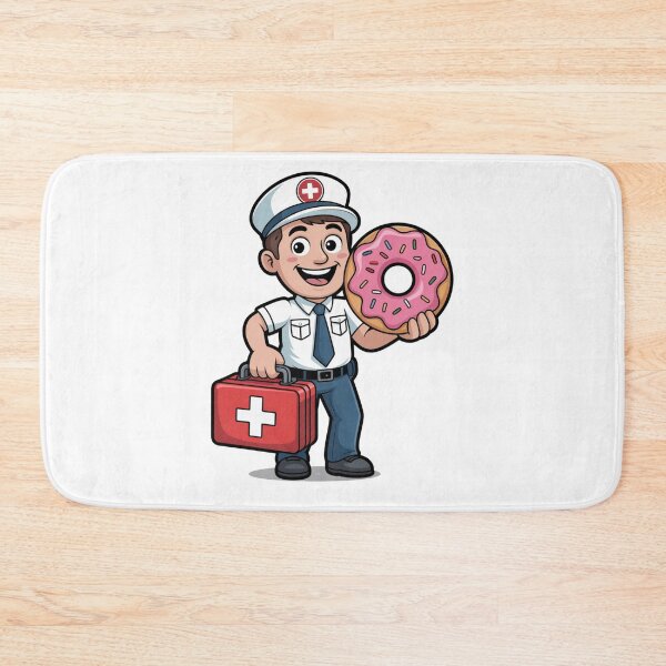 Item preview, Paramedic With First Aid Kit and Donut designed and sold by McVrax.