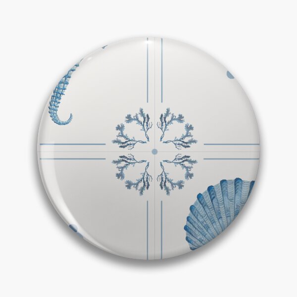 Item preview, Delft tile inspired Shell Seekers designed and sold by LisaLeQuelenec.