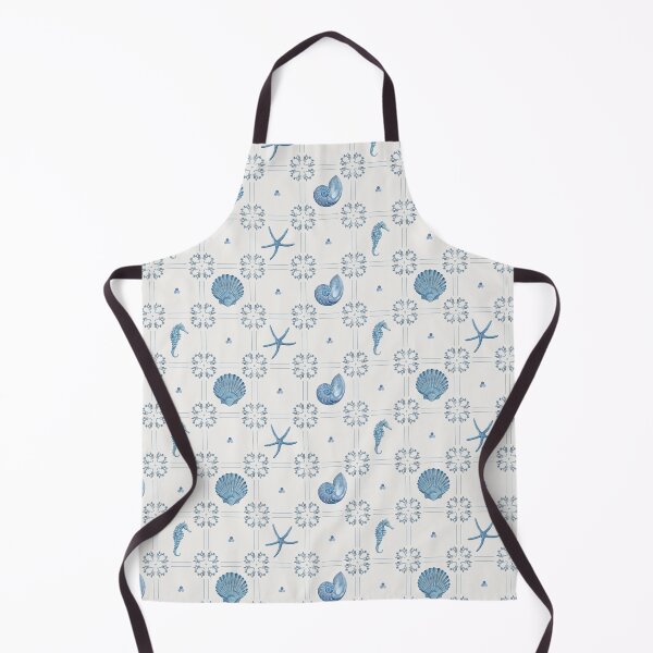 Item preview, Delft tile inspired Shell Seekers designed and sold by LisaLeQuelenec.