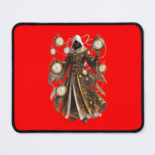 Item preview, Swiss-Anime Guardian of Time – Mystical Timekeeper with Floating Pocket Watches designed and sold by rolfzogg.