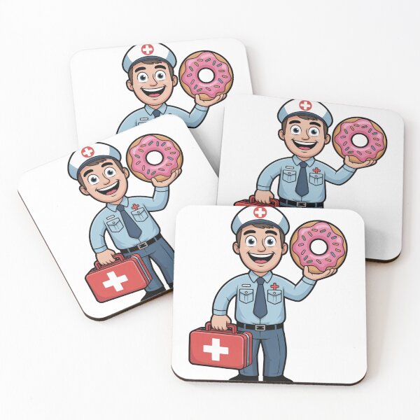 Item preview, Paramedic With First Aid Kit and Donut designed and sold by McVrax.