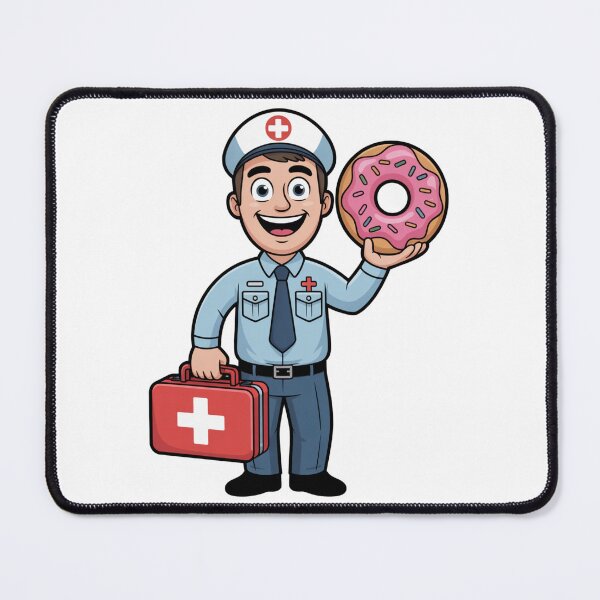 Item preview, Paramedic With First Aid Kit and Donut designed and sold by McVrax.