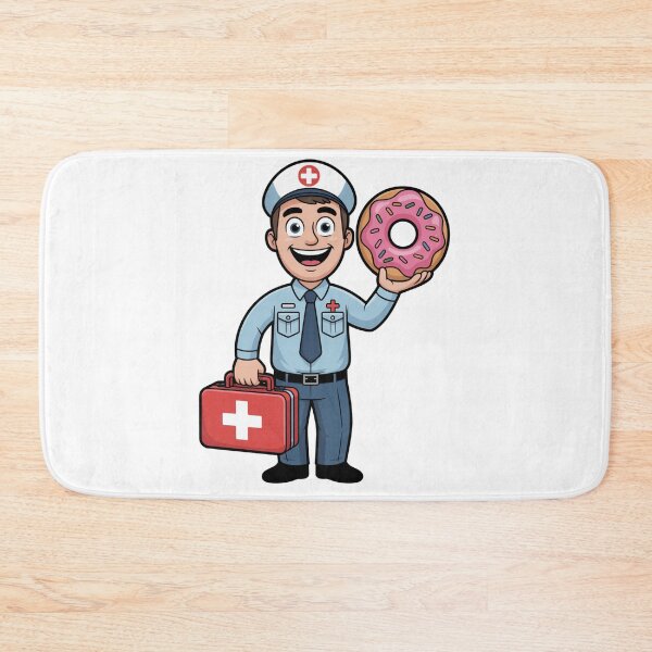Item preview, Paramedic With First Aid Kit and Donut designed and sold by McVrax.