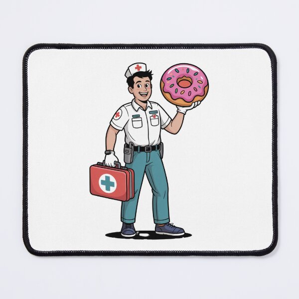 Item preview, Paramedic With First Aid Kit and Donut designed and sold by McVrax.