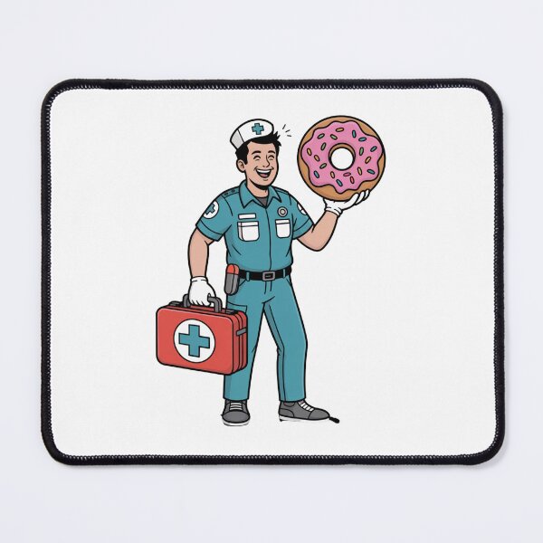 Item preview, Paramedic With First Aid Kit and Donut designed and sold by McVrax.
