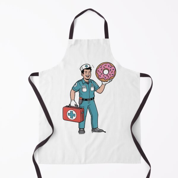 Item preview,  Paramedic With First Aid Kit and Donut designed and sold by McVrax.