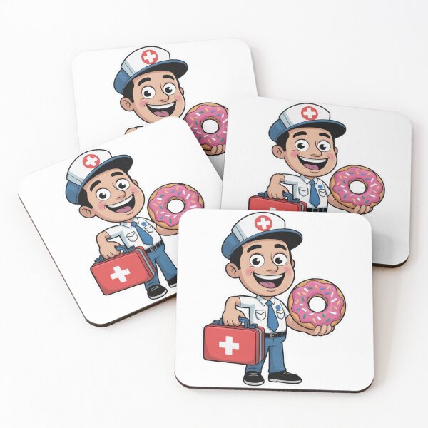 Item preview, Paramedic With First Aid Kit and Donut designed and sold by McVrax.
