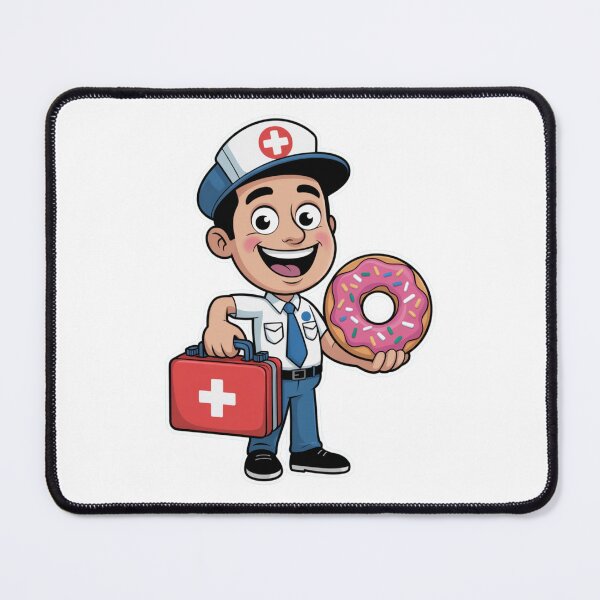 Item preview, Paramedic With First Aid Kit and Donut designed and sold by McVrax.