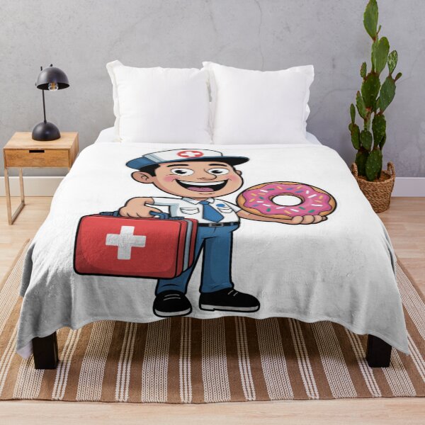 Item preview, Paramedic With First Aid Kit and Donut designed and sold by McVrax.