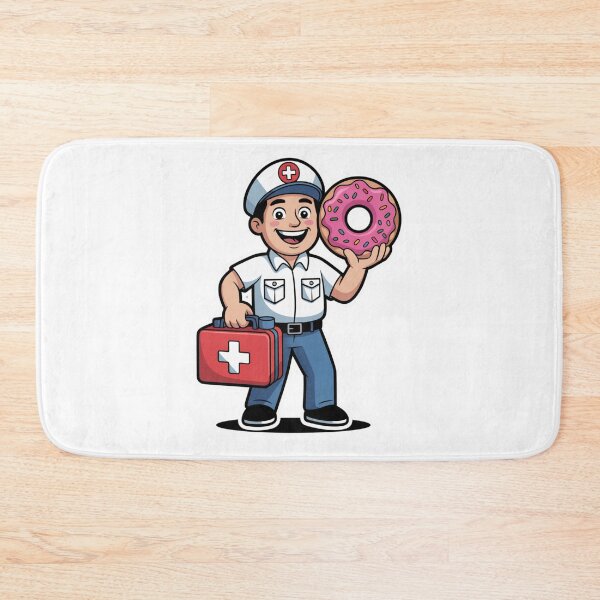 Item preview,  Paramedic With First Aid Kit and Donut designed and sold by McVrax.