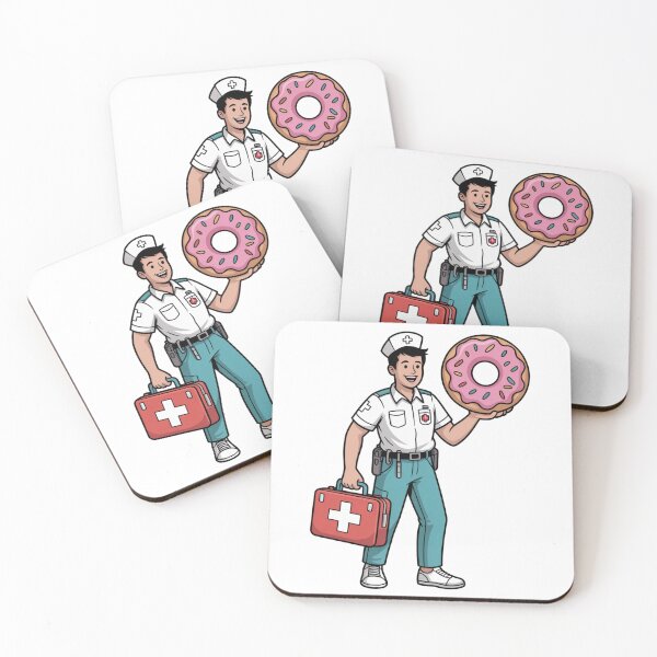 Item preview,  Paramedic With First Aid Kit and Donut designed and sold by McVrax.