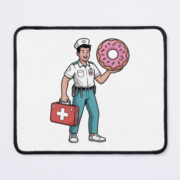 Item preview, Paramedic With First Aid Kit and Donut designed and sold by McVrax.