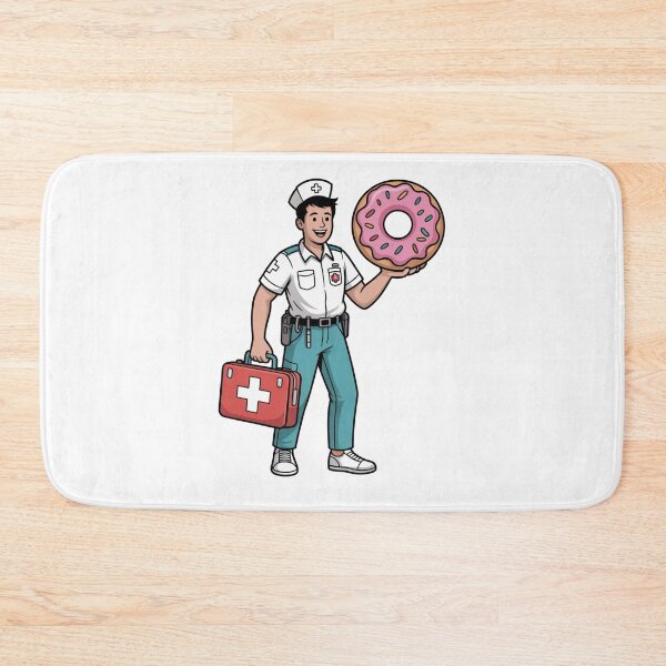 Item preview,  Paramedic With First Aid Kit and Donut designed and sold by McVrax.