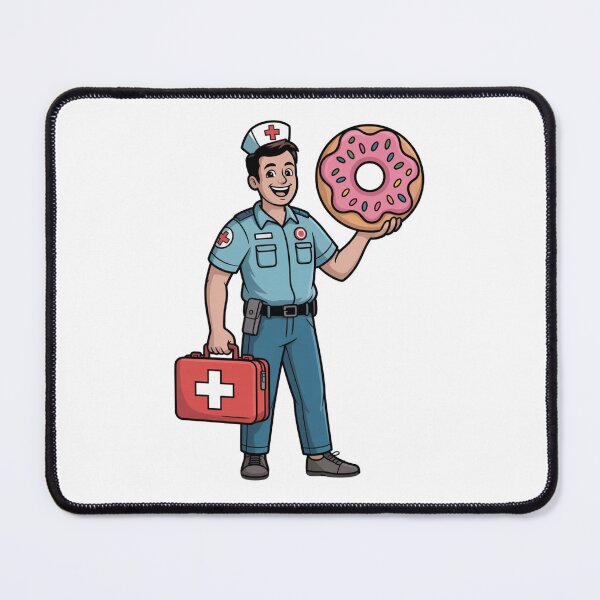 Item preview, Paramedic With First Aid Kit and Donut designed and sold by McVrax.