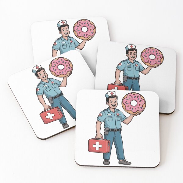 Item preview, Paramedic With First Aid Kit and Donut designed and sold by McVrax.