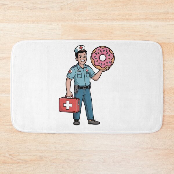 Item preview, Paramedic With First Aid Kit and Donut designed and sold by McVrax.
