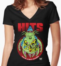 HITS - Crabsody in Blue Women's Fitted V-Neck T-Shirt