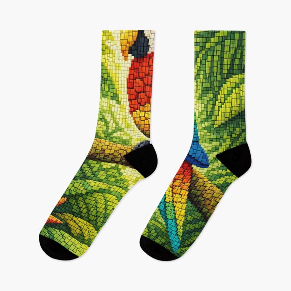 Item preview, Mosaic Parrot in Lush Jungle designed and sold by xavier-explore.