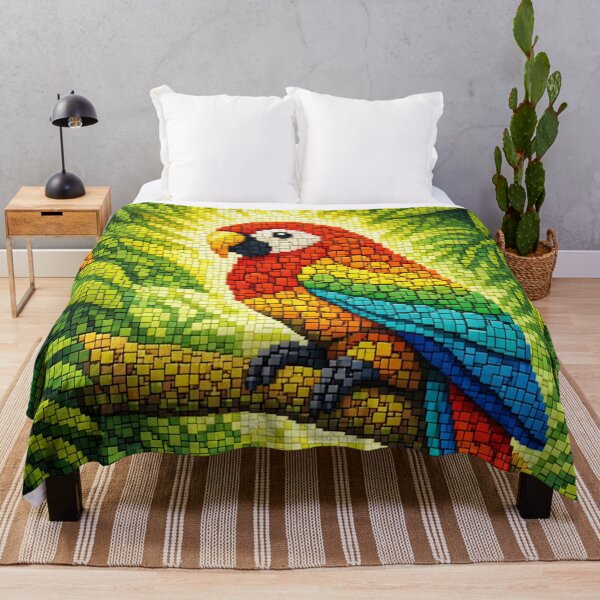 Item preview, Mosaic Parrot in Lush Jungle designed and sold by xavier-explore.
