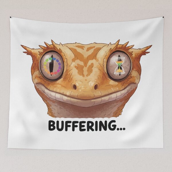 Item preview, Brain Cell Loading - Funny Crested Gecko Buffering designed and sold by Petzzz.