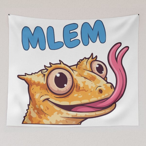 Item preview, Eye Lick Mlem - Crested Gecko Hygiene Funny Art designed and sold by Petzzz.
