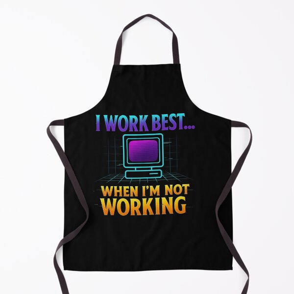 Item preview, I Work Best... When I'm Not Working - Retro Tech Humor designed and sold by MKreative Studio.