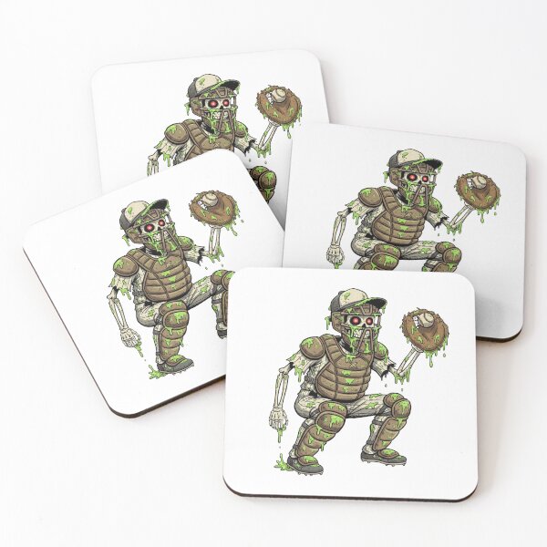 Item preview, Home Plate Undead – Skeleton Catcher Ready for the Pitch designed and sold by unthinkabletees.