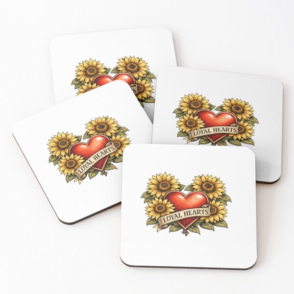 Item preview, Loyal Hearts – Sunflower Vintage Tattoo Design designed and sold by Purdiole-art.