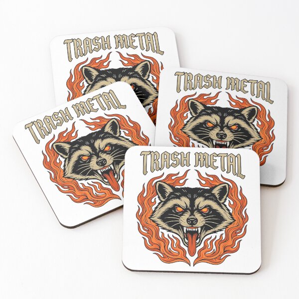 Item preview, Trash Metal Raccoon – Feral Trash Panda Flame Graphic with Heavy Attitude designed and sold by GiftsCreek.