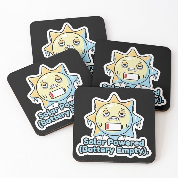 Item preview, Sassy Tired Sun "Solar Powered (Battery Empty)" designed and sold by Sassy Cult.