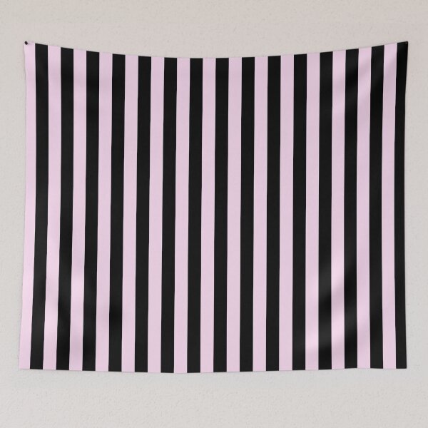 Item preview, Pink Lace Pink and Black Vertical Stripes designed and sold by ColorPatterns.