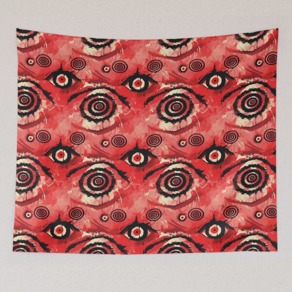 Item preview, Hypnotic Red Spiral Eye Riot Pattern designed and sold by bubblegoth.