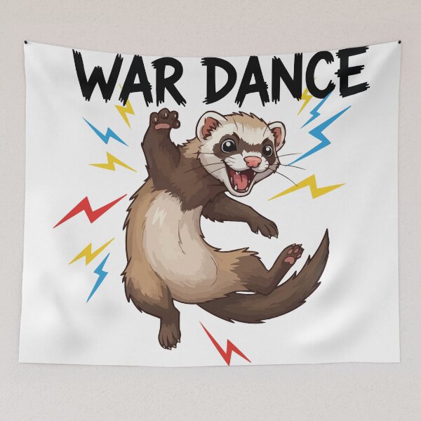 Item preview, Weasel War Dance - Crazy Happy Ferret designed and sold by Petzzz.